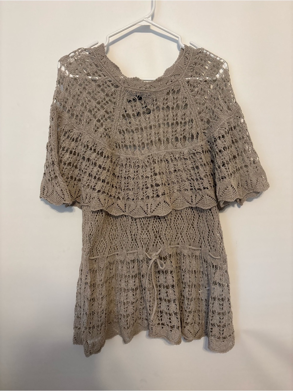 Zara Crochet  top in Taupe